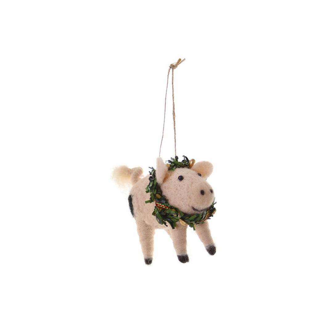Christmas On The Farm Ornament - Pig