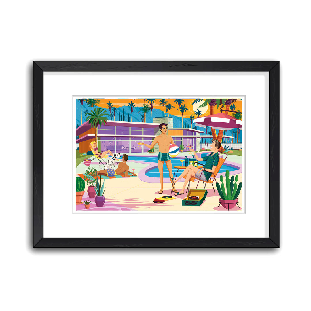 Print: #1 Pool Party Horizontal: 8" x 10" (Framed)