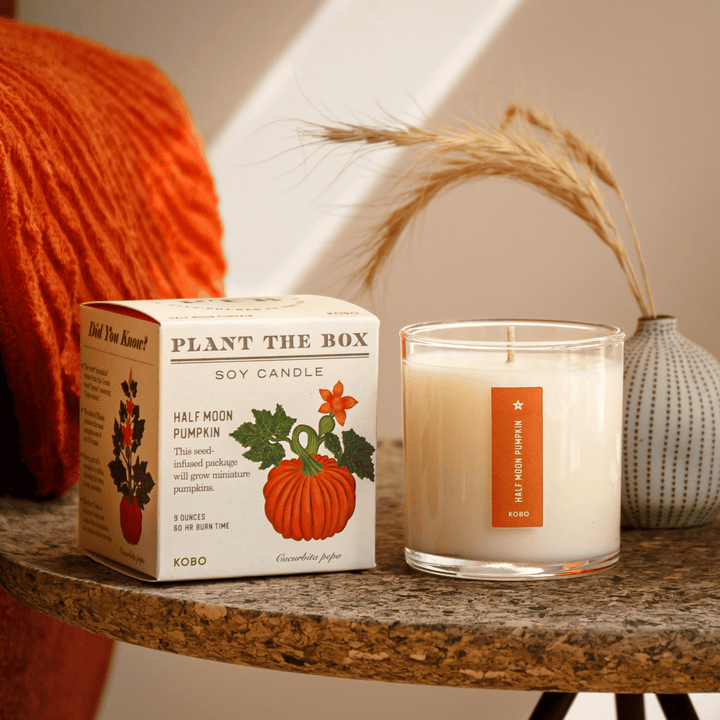 Half Moon Pumpkin Plant The Box Candle