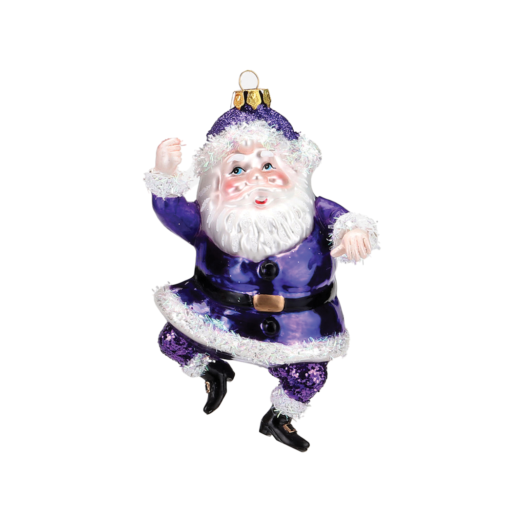 Bright Santa Ornament - Purple