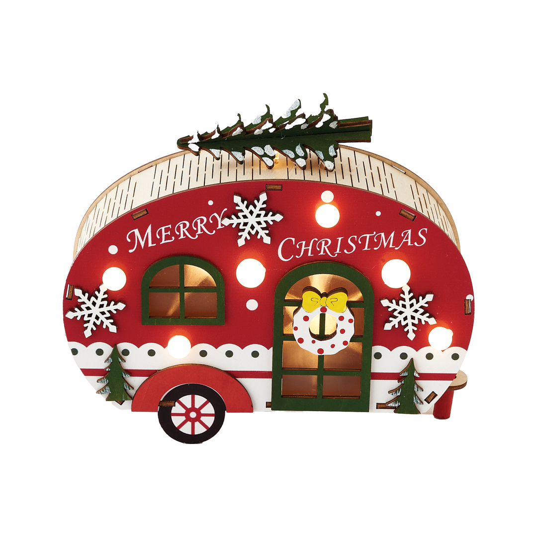 Lighted Christmas Camper With Timer