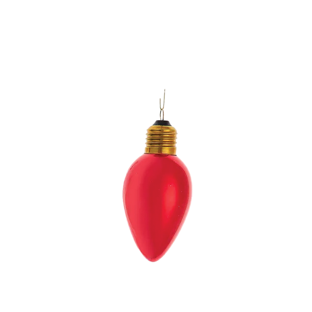Oversized C7 Bulb Ornament - Red