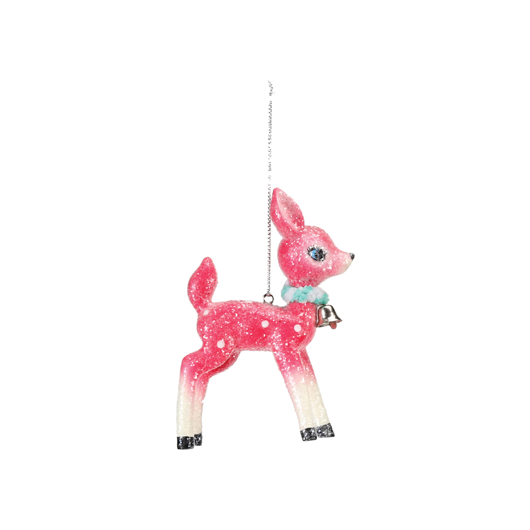 Paper Pulp Reindeer Ornament - Red