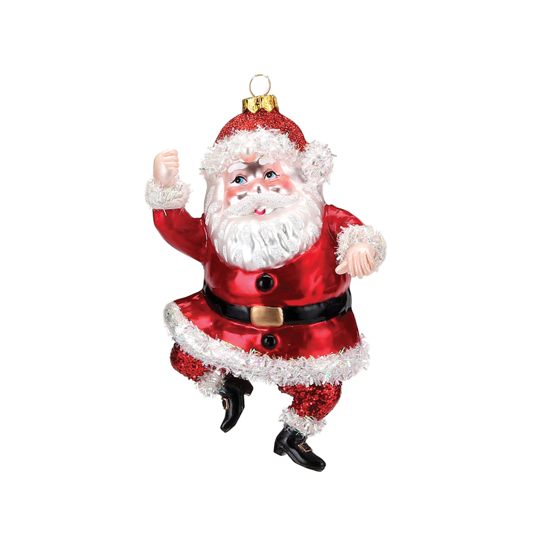 Bright Santa Ornament - Red