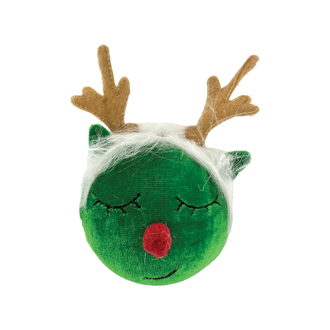 Reindeer Head Ornament - Green