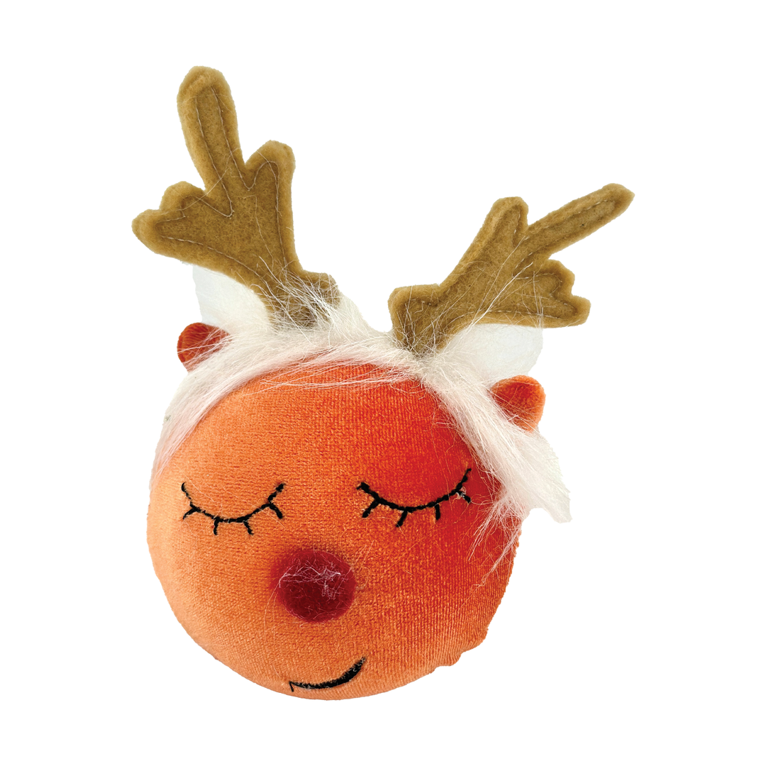 Reindeer Head Ornament - Orange