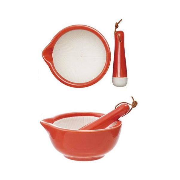 Ceramic Mortar & Pestle - Red