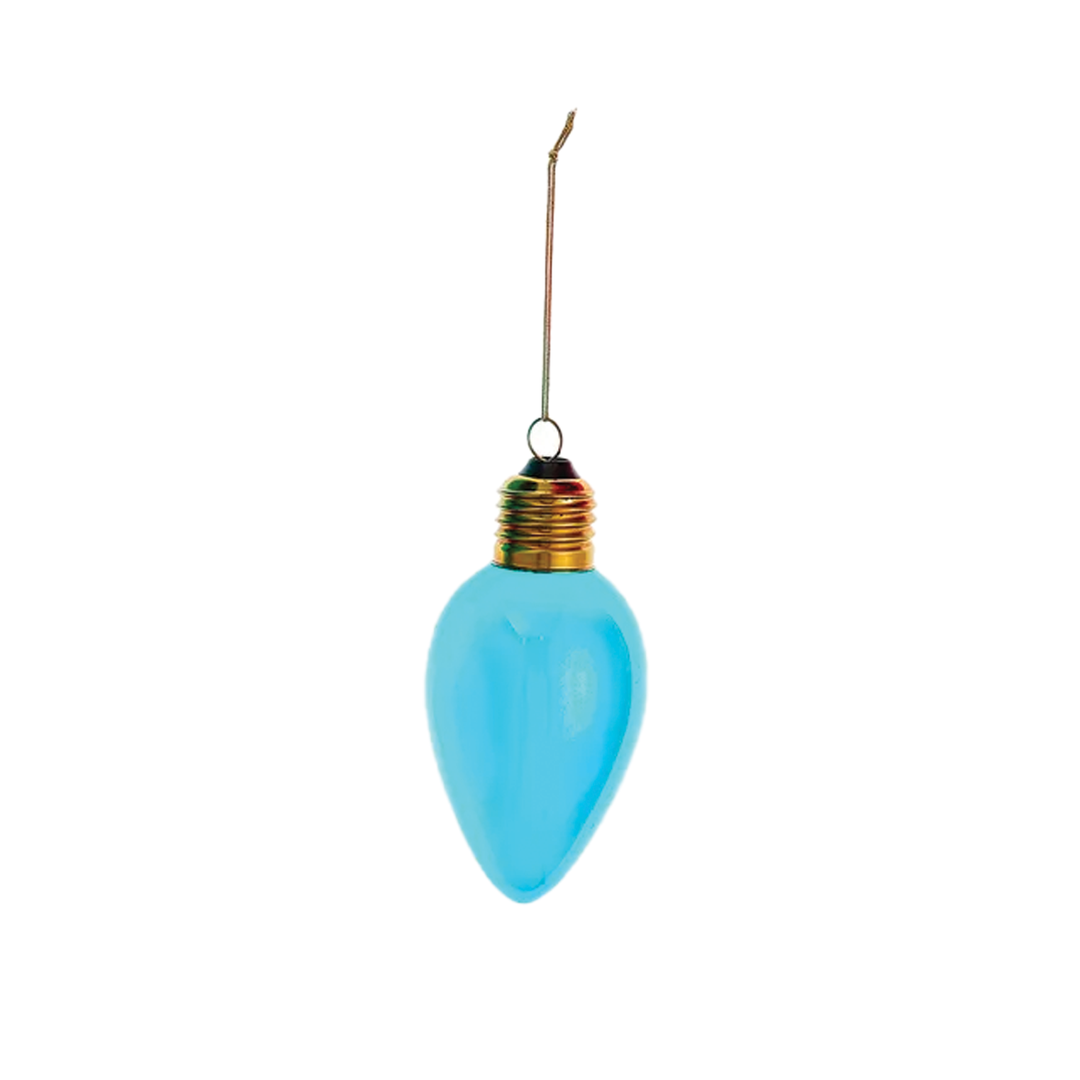 Oversized C7 Bulb Ornament - Sky Blue