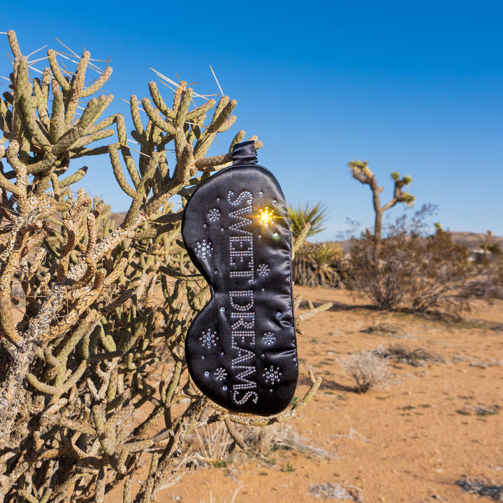 Sweet Dreams Crystal Eye Mask - Black