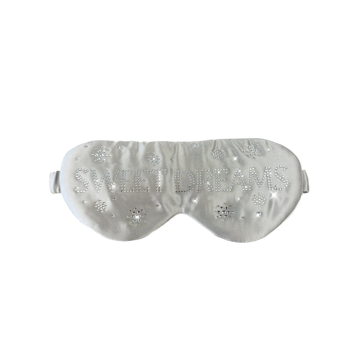 Sweet Dreams Crystal Eye Mask - Silver
