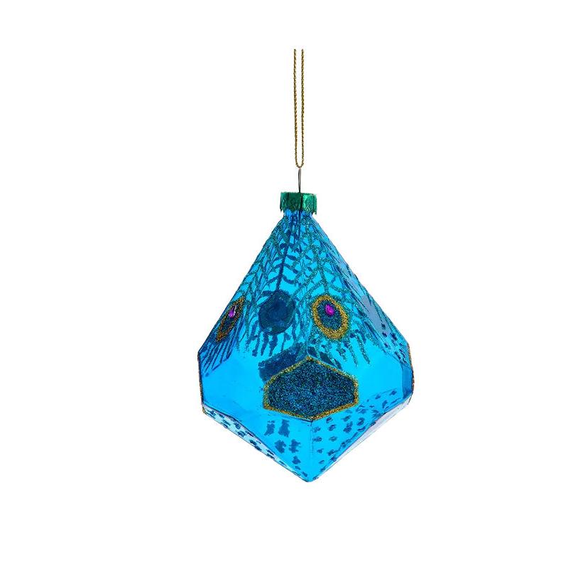 Peacock Geometric Ornament - Teal