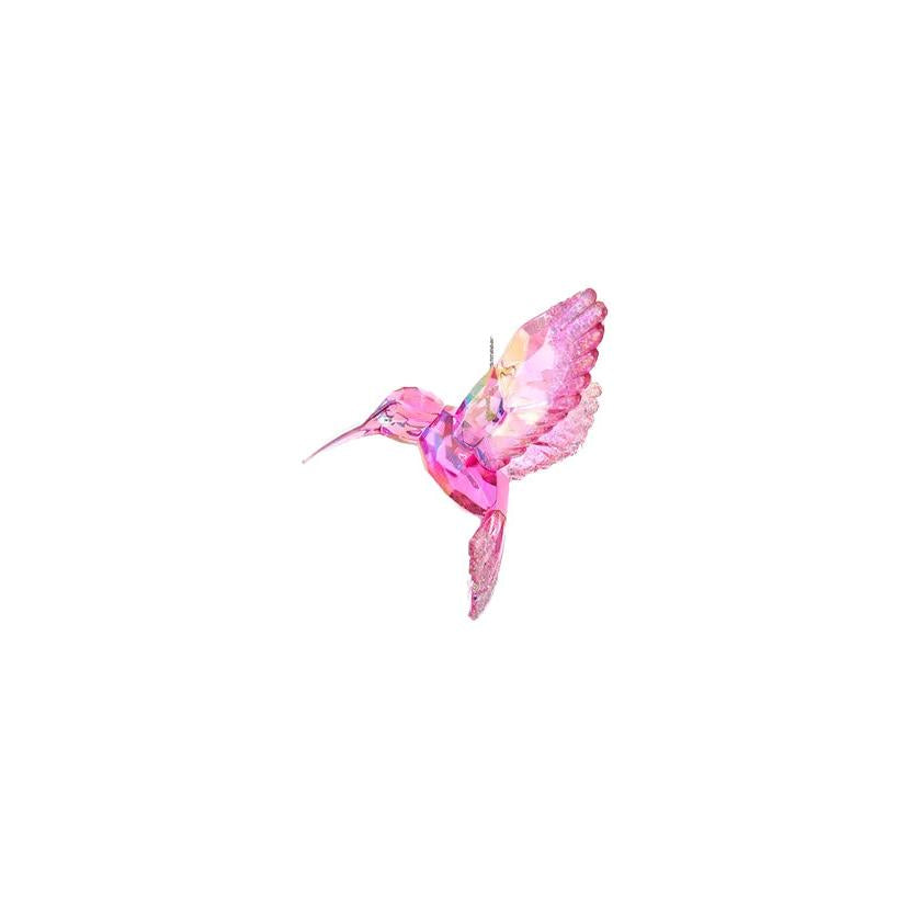 Iridescent Color Hummingbird Ornament - Pink