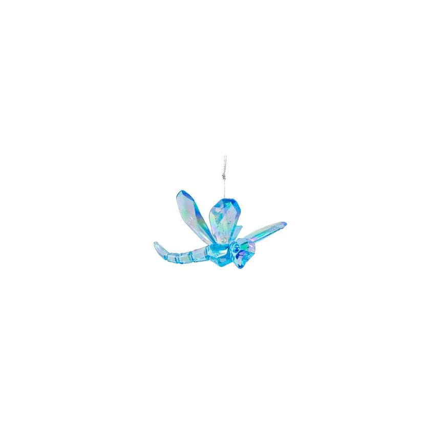 Colorful Dragonfly Ornament - Blue
