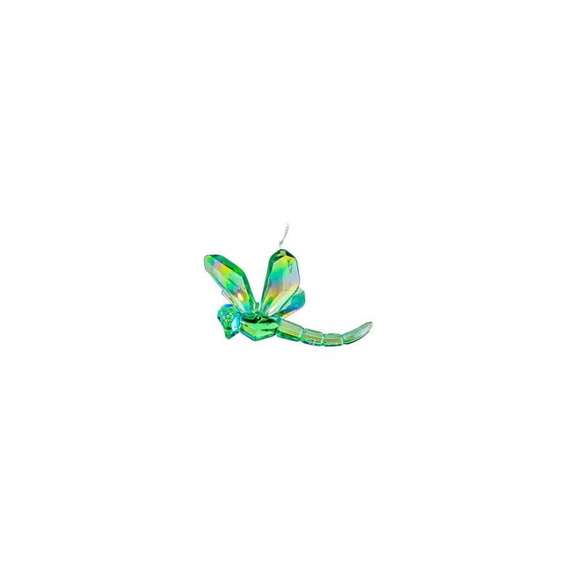 Colorful Dragonfly Ornament - Green