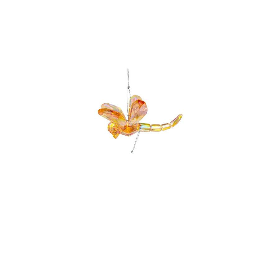 Colorful Dragonfly Ornament - Orange