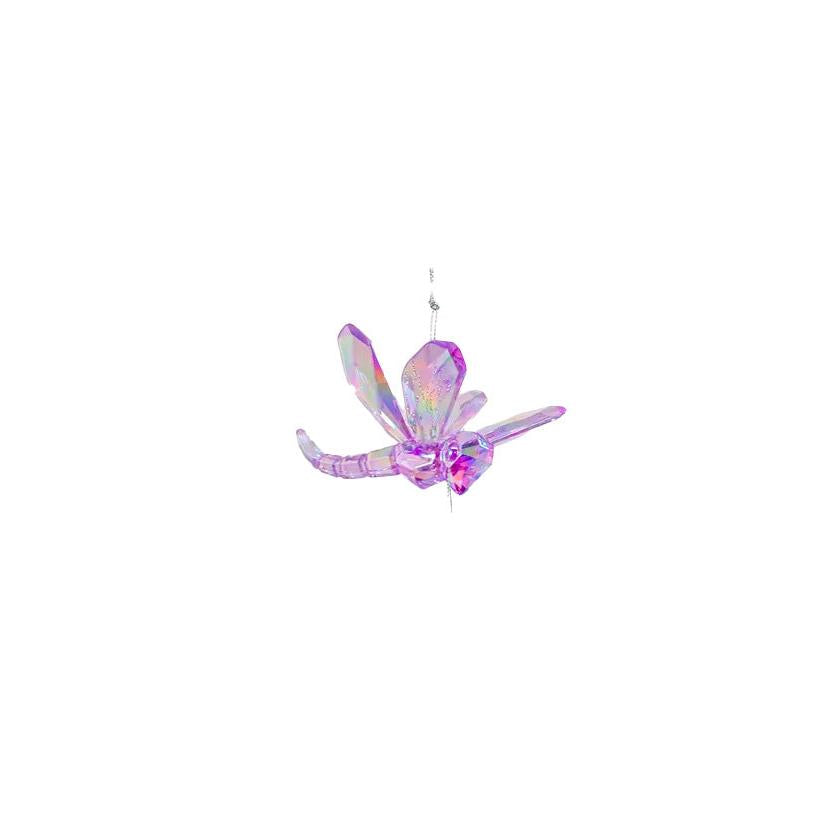 Colorful Dragonfly Ornament - Purple