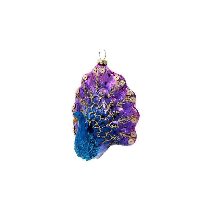 Peacock Ornament - Purple