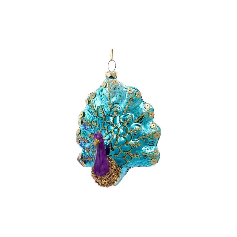 Peacock Ornament - Turquoise