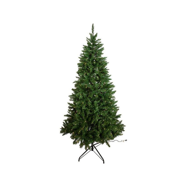 7' Pre-Lit Clear Incandescent Point Pine Tree