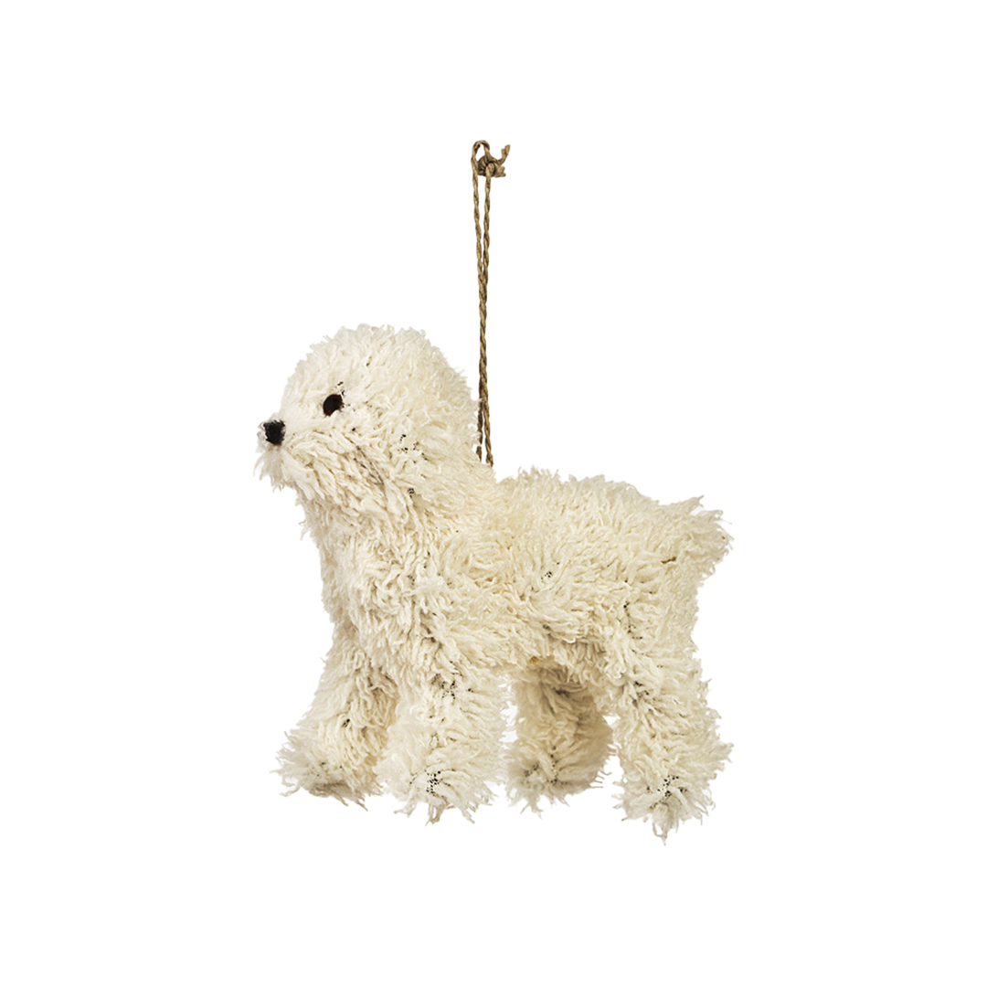 Poodle Ornament - White
