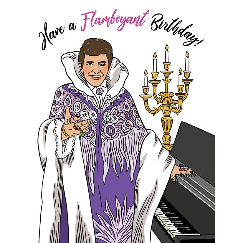Card: Liberace Flamboyant Birthday