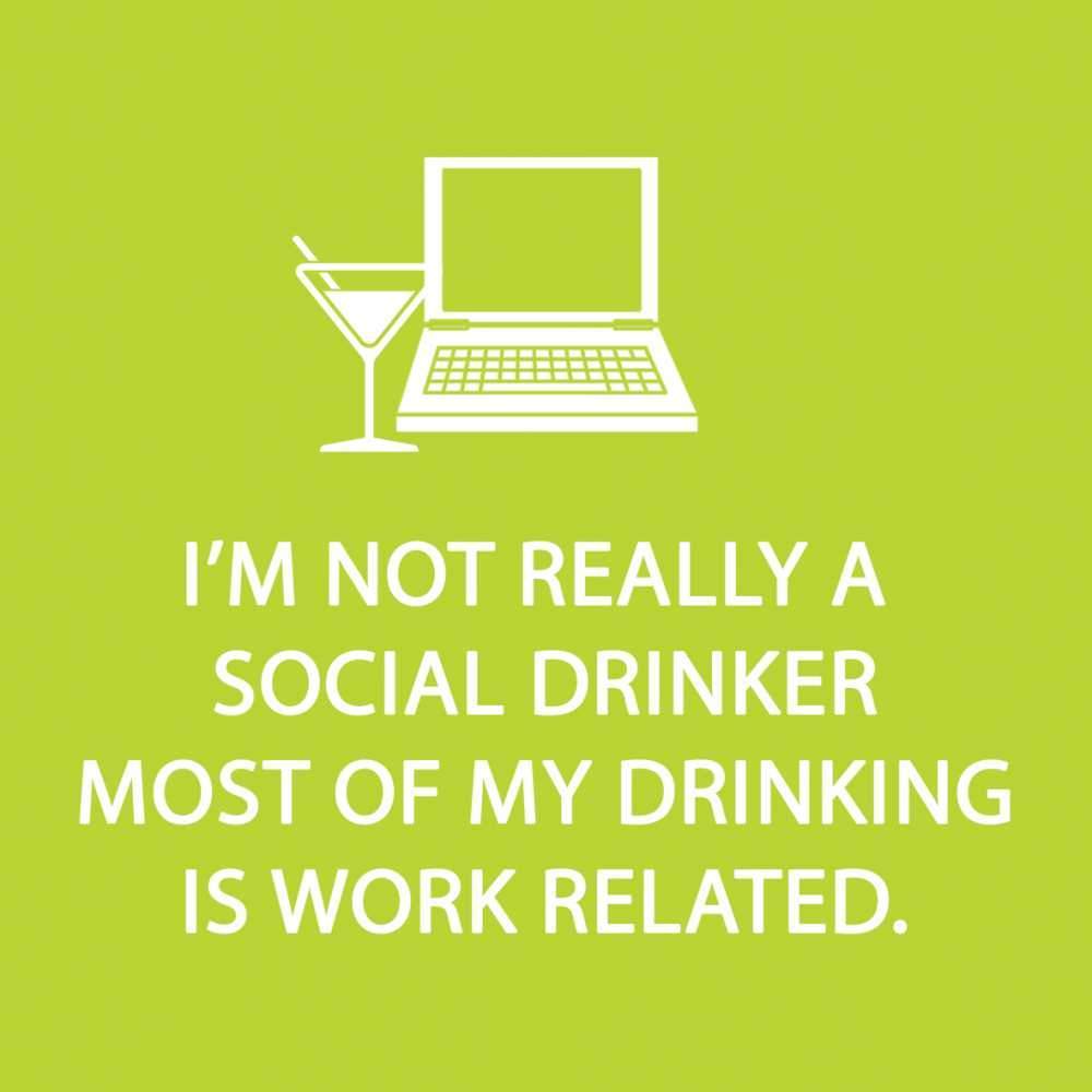 Social Drinker Beverage Napkin