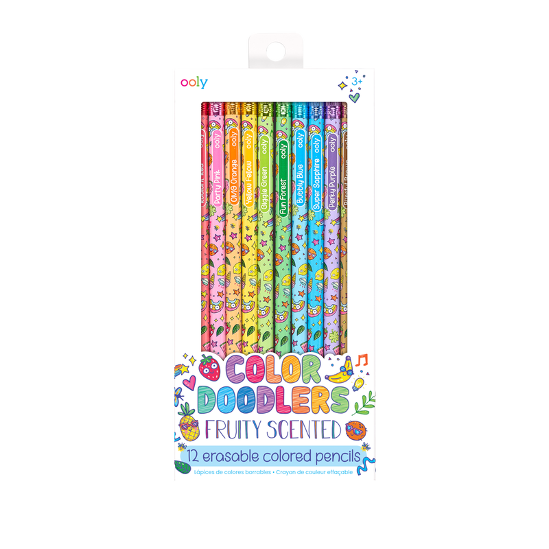 Color Doodlers Fruity Scented Erasable Color Pencil Set