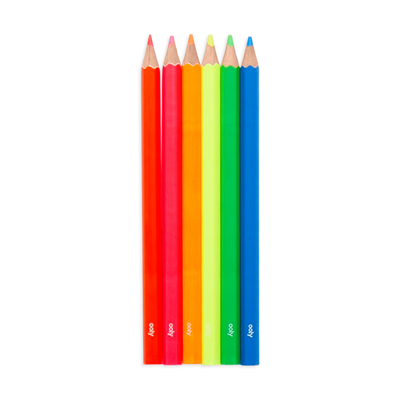 Jumbo Brights Neon Colored Pencil Set