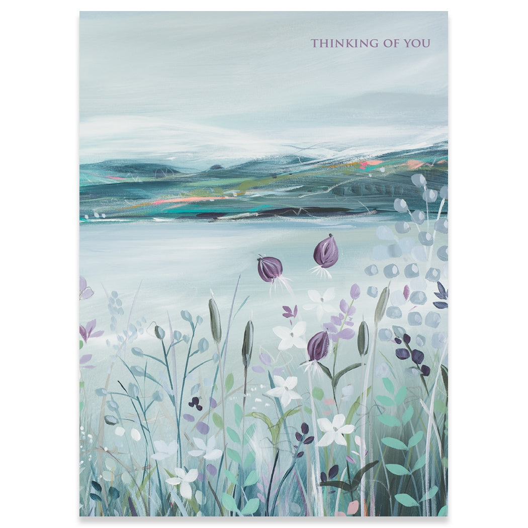 Frosty Flowers Sympathy Greeting Card