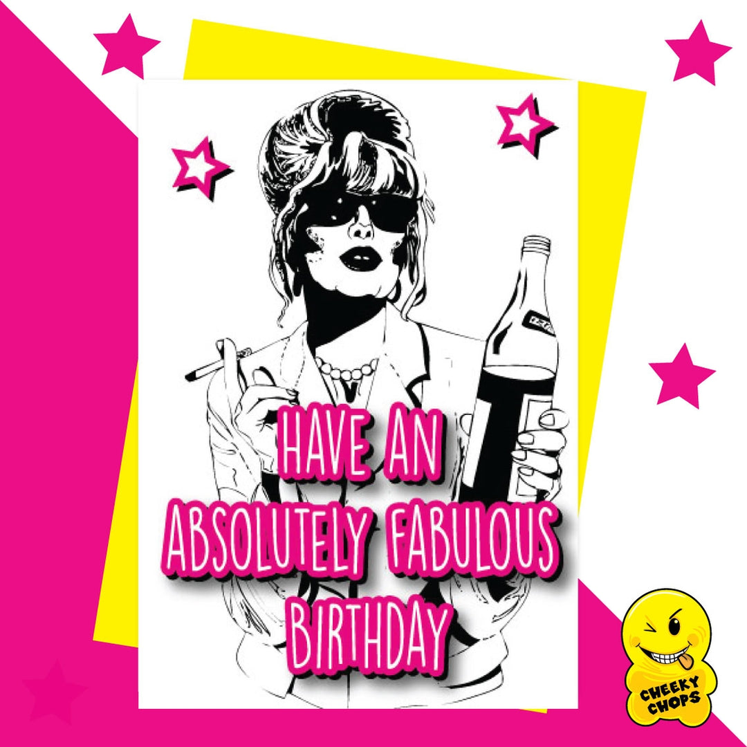 Absolutely Fabulous Patsy Birthday Card
