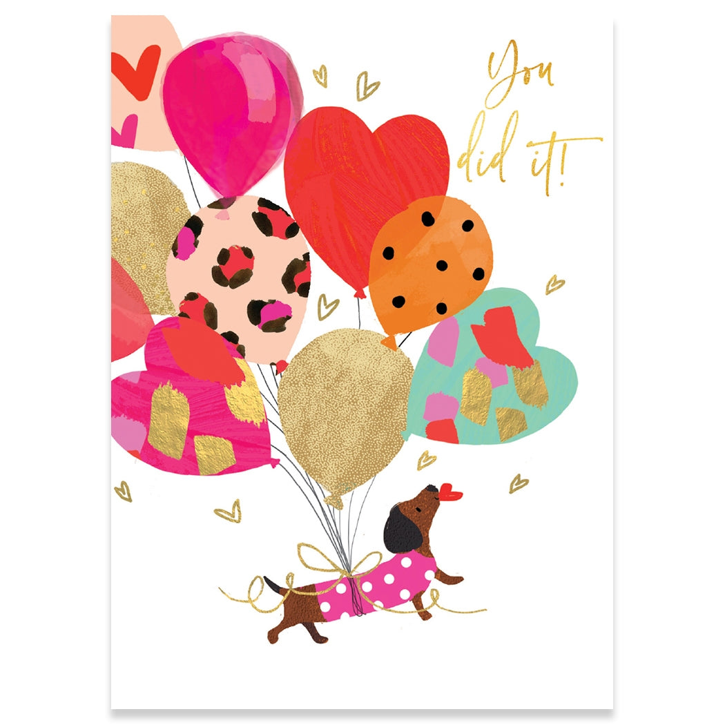 Congrats Dachshund Congratulations Greeting Card