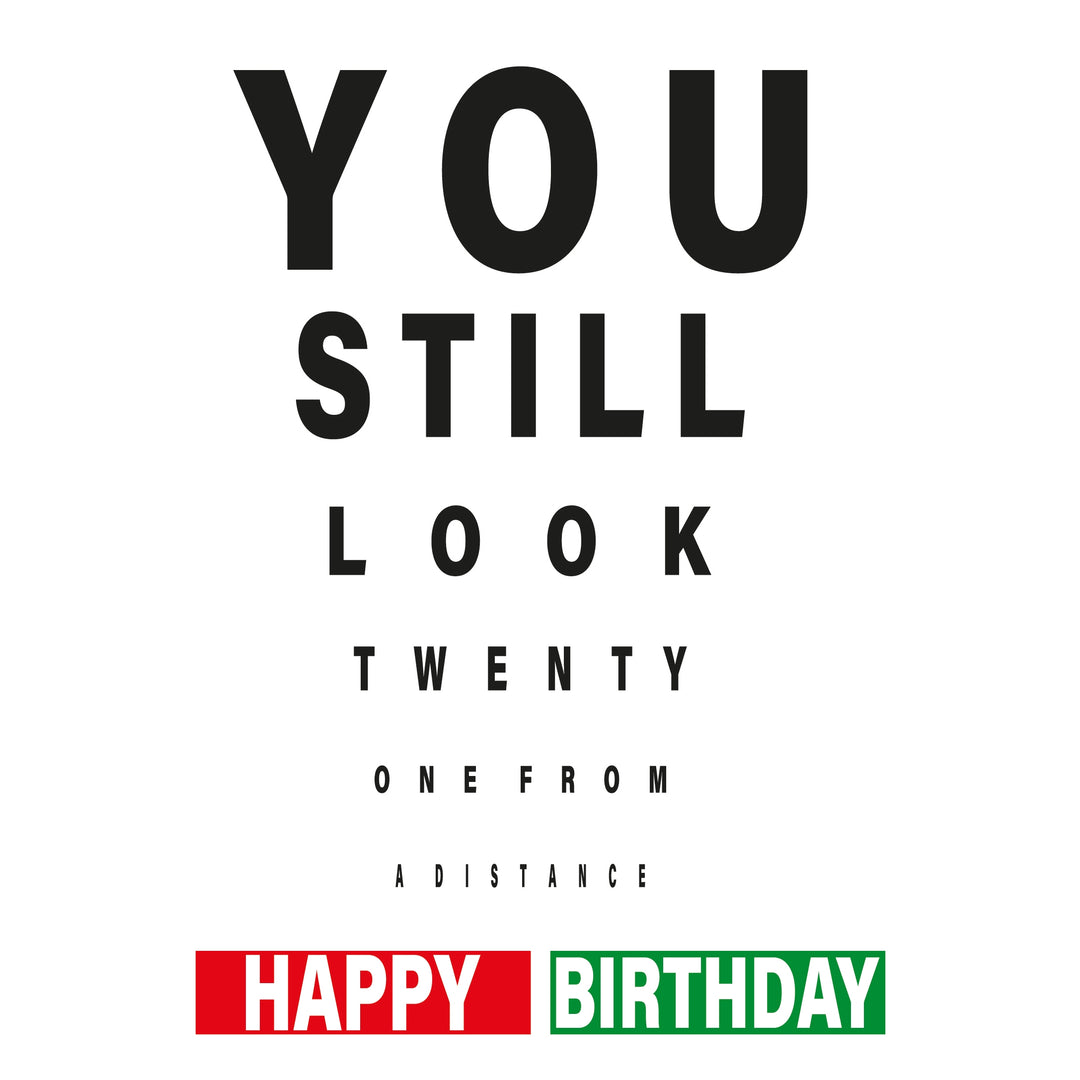 Still Look Twenty One Birthday Card