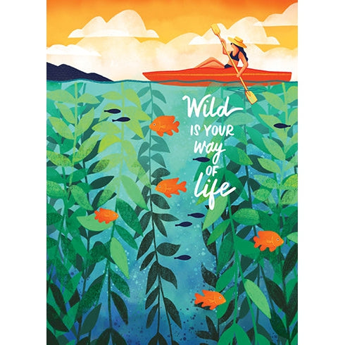 Catalina Kayaker Birthday Card