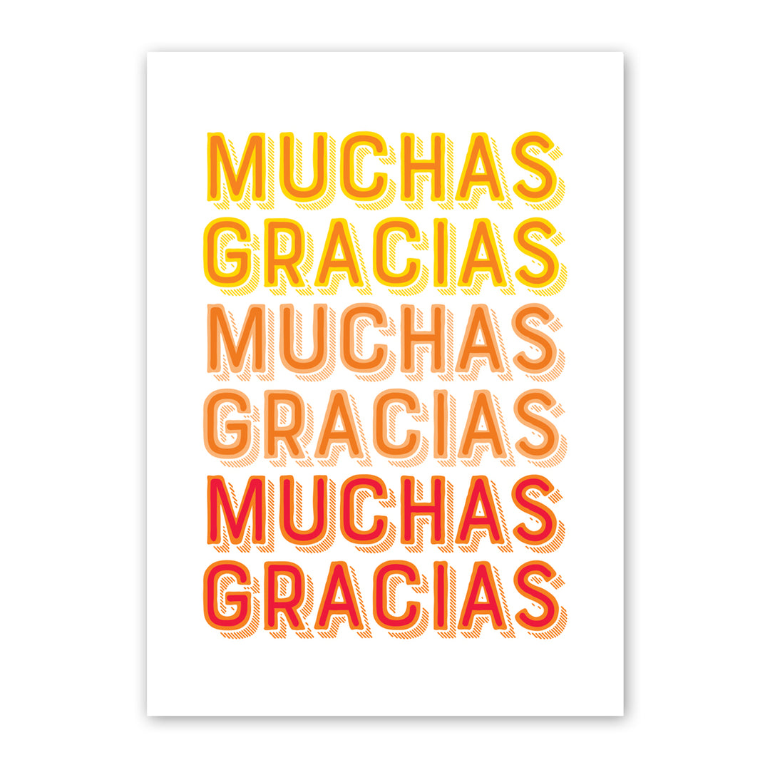 Greeting Card: Muchas Gracias Thank You