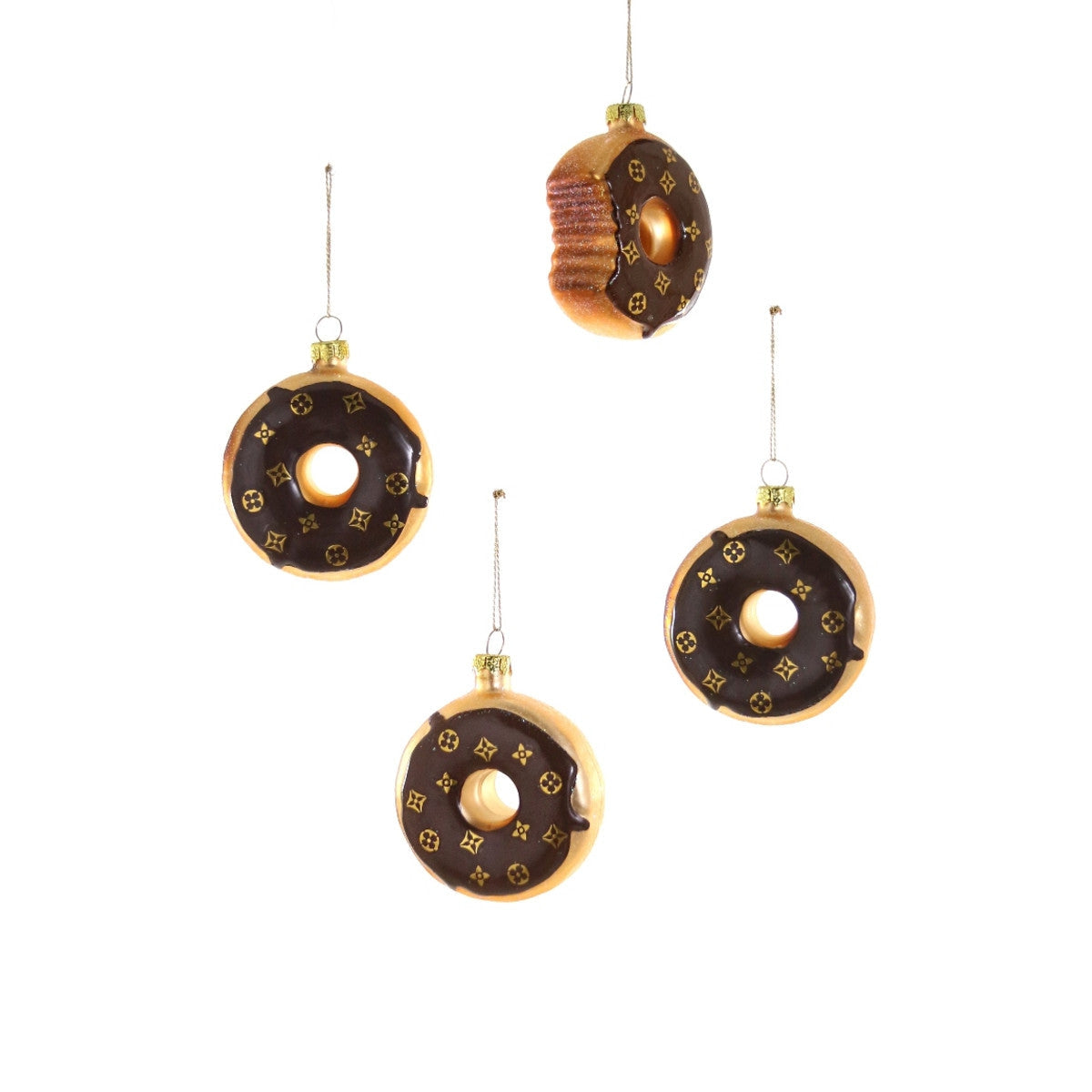Fashion House Donut Ornament Set - Small Brown