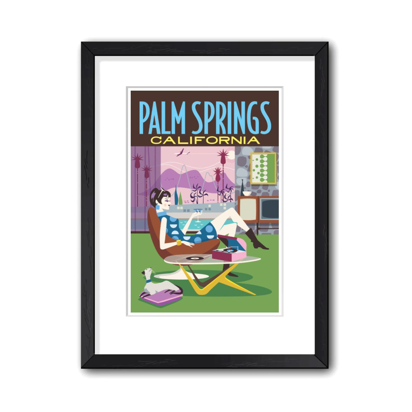 Palm Springs Lounge Print 8" x 10" (Framed)