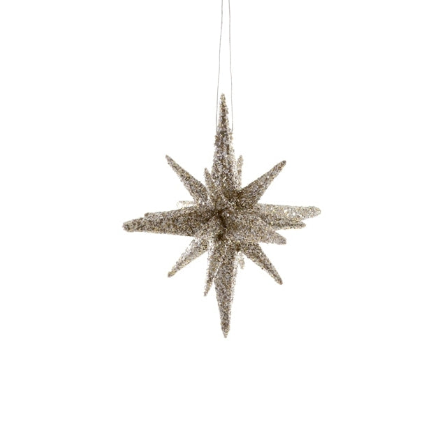 Vintage Starburst- Small Silver Ornament