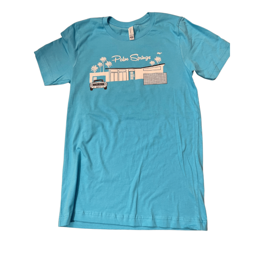 Twin Palms Unisex Crew Neck T-Shirt - Turquoise 2021