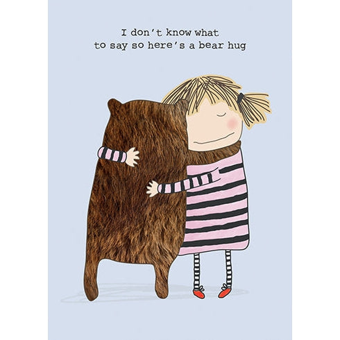 Us Bear Hug Thinking Of You Greeting Card