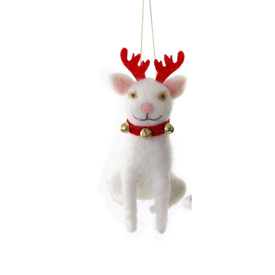 Jingle Cats Ornament - White