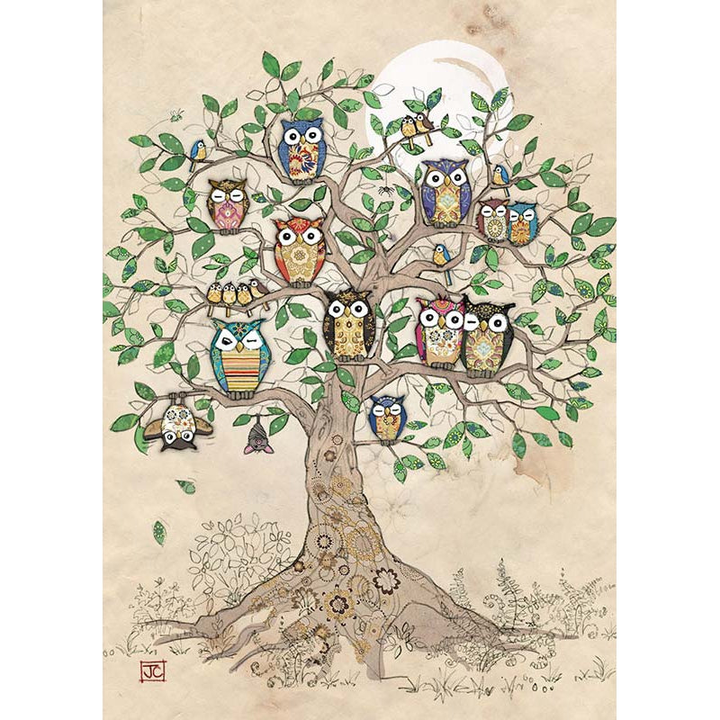 Owl Roost Blank Greeting Card