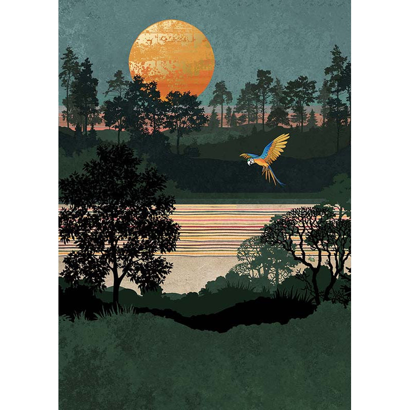 Parrot Jungle Blank Greeting Card