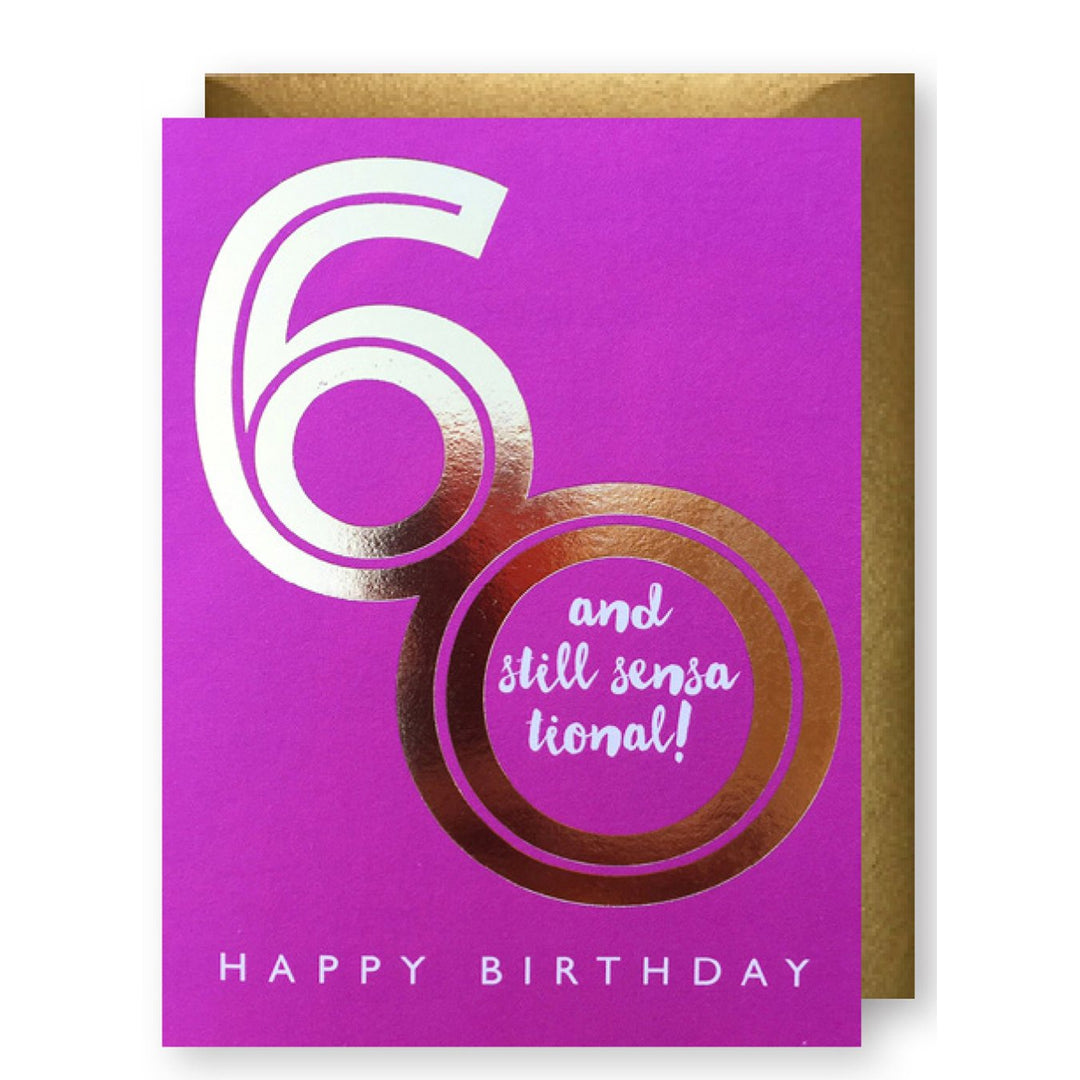 Gold Foil 60 Sensational Birthday Card