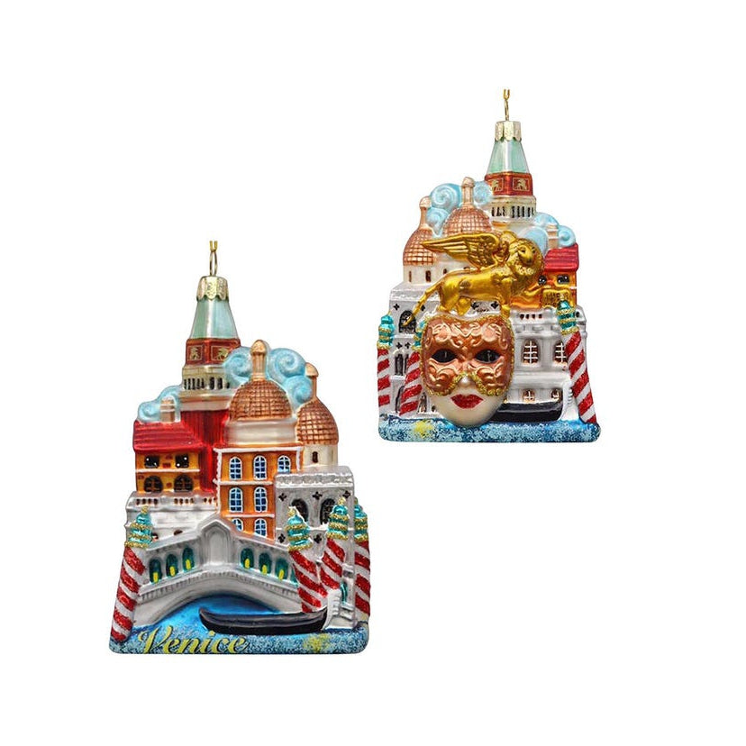 Venice Cityscape Glass Ornament
