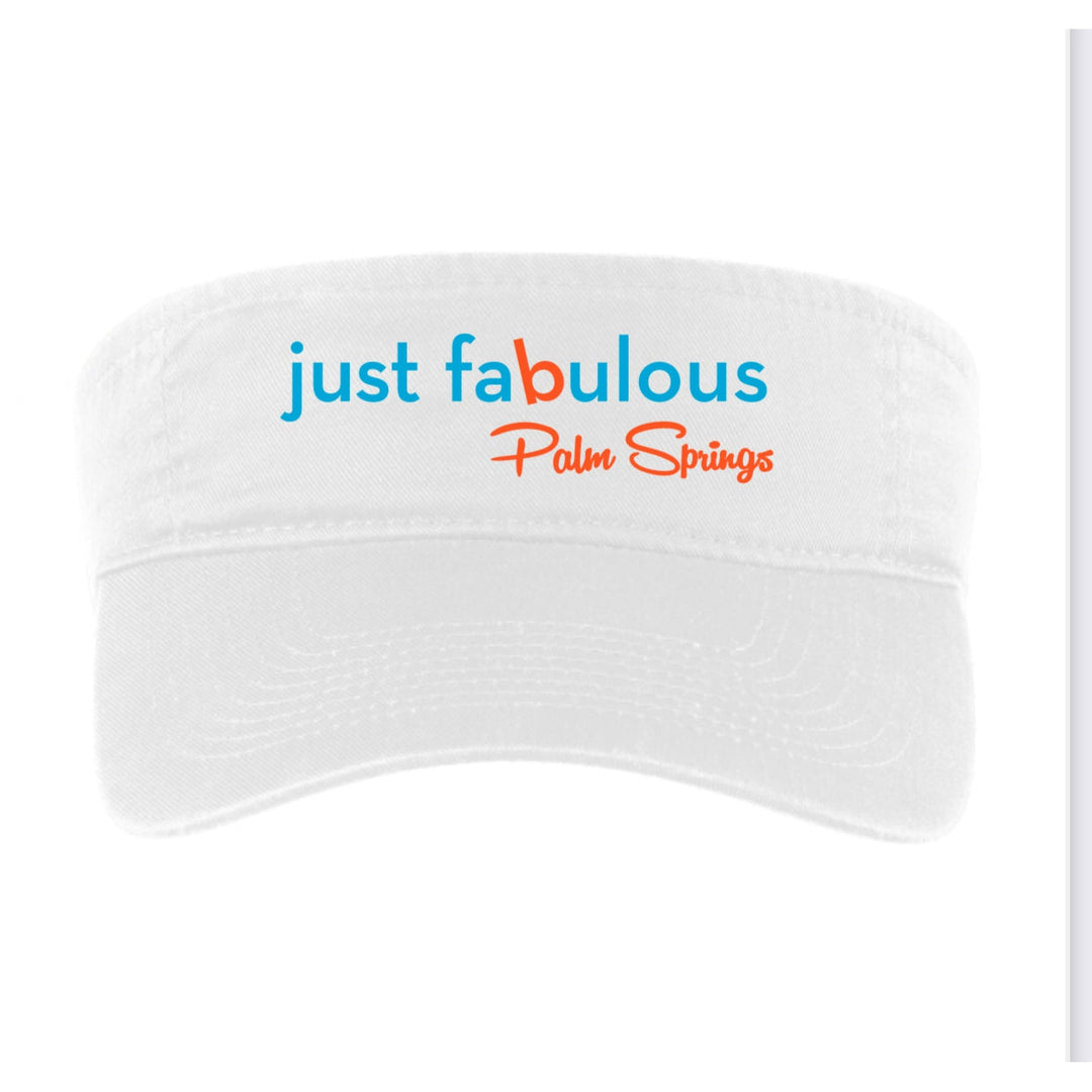 Just Fabulous Embroidered Visor - White