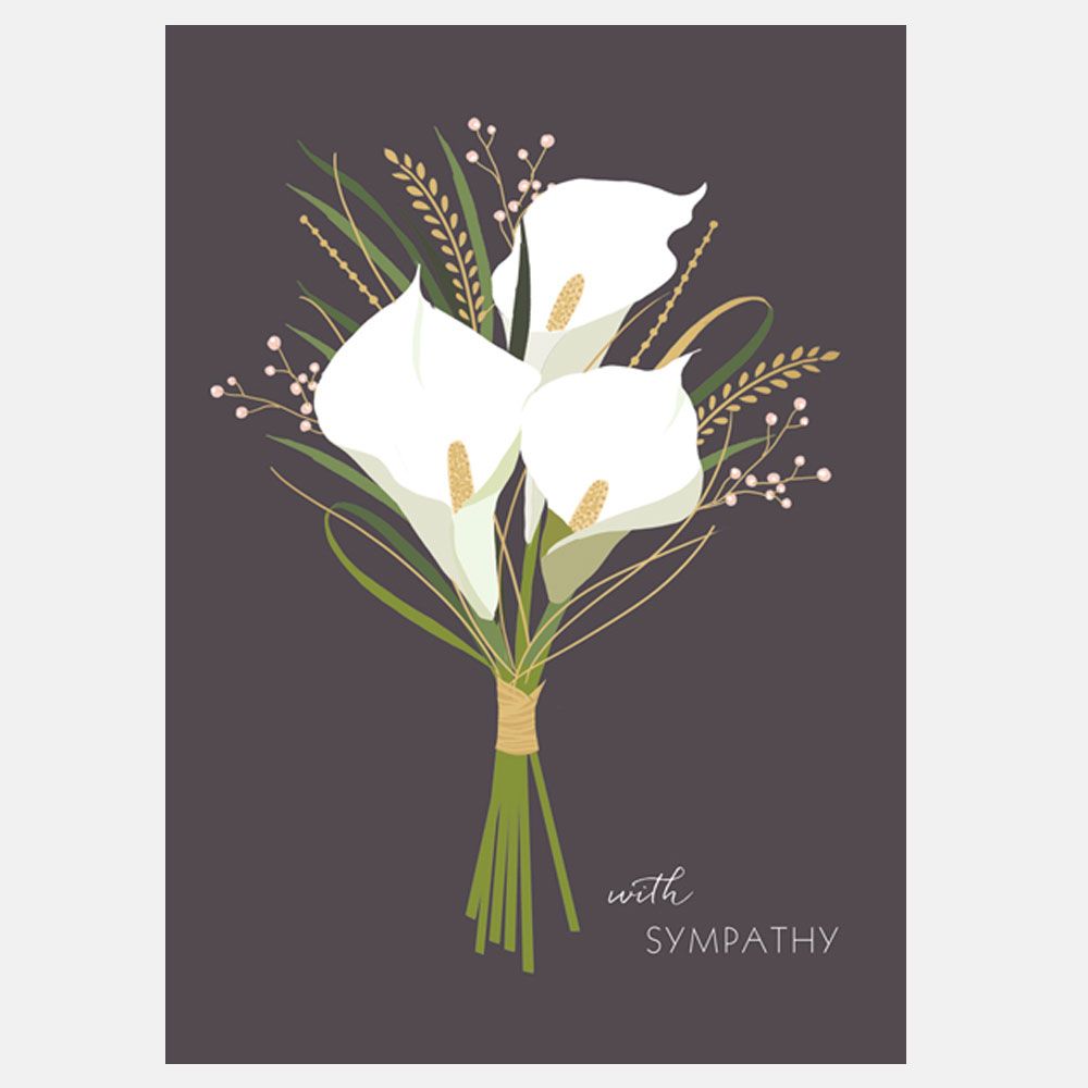 Lillies Sympathy Greeting Card