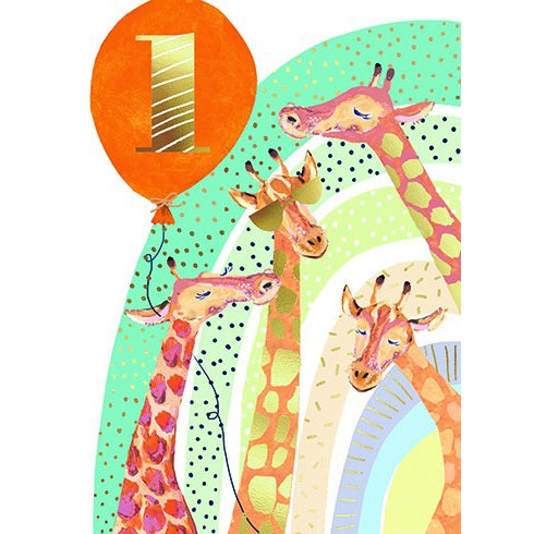 One Giraffe Birthday Card