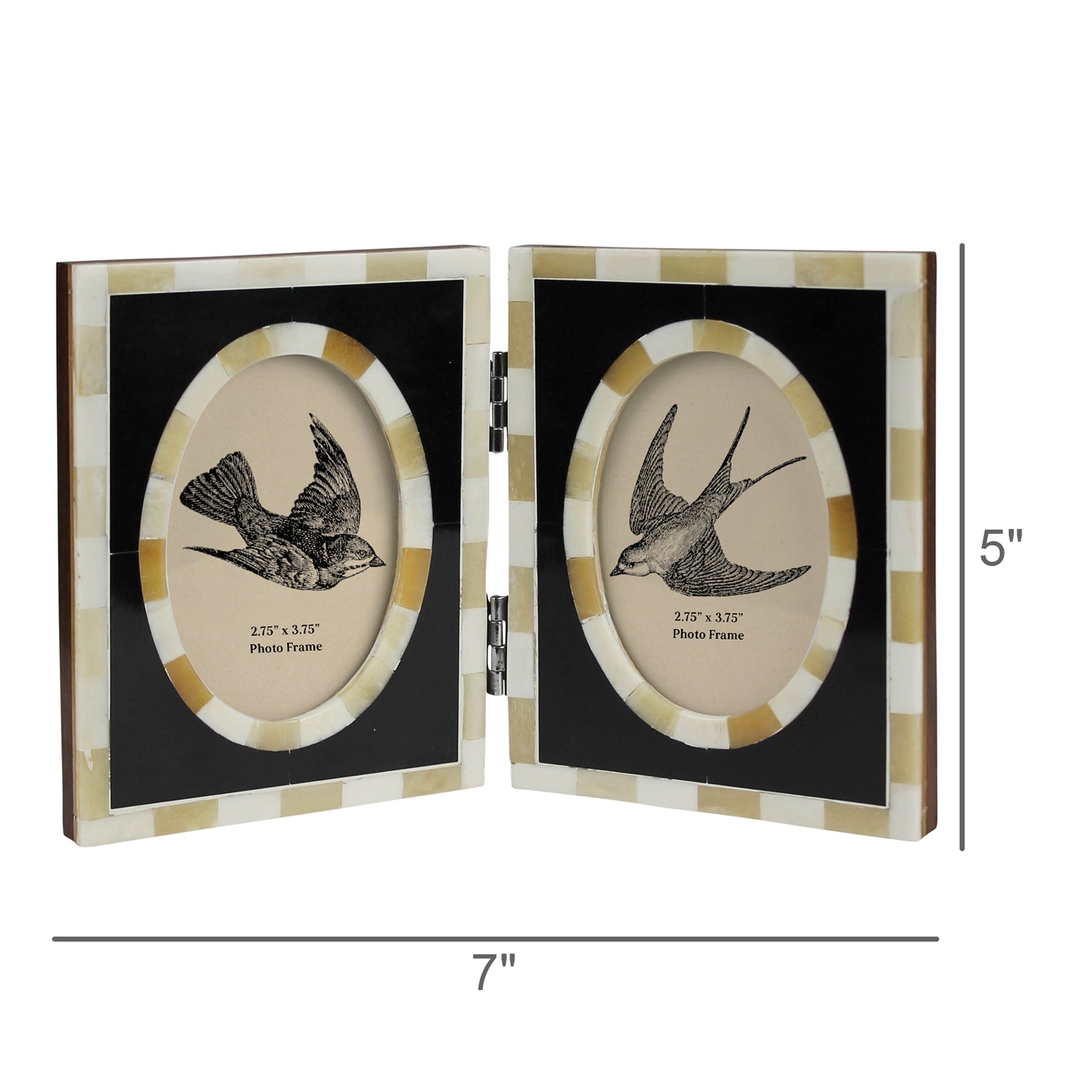 Horn & Bone Double Frame - 2.75 x 3.75 - Just Fabulous Palm Springs