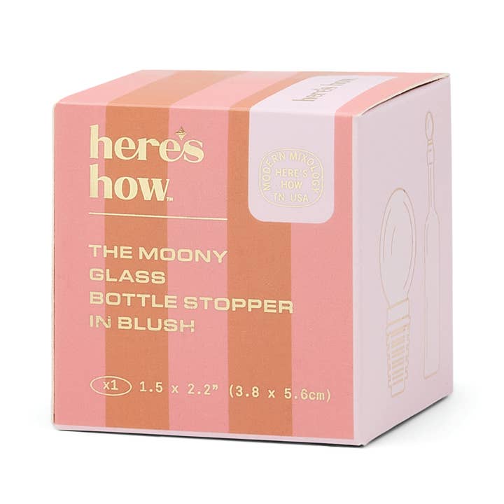 The Moony Glass Bottle Stopper - Blush
