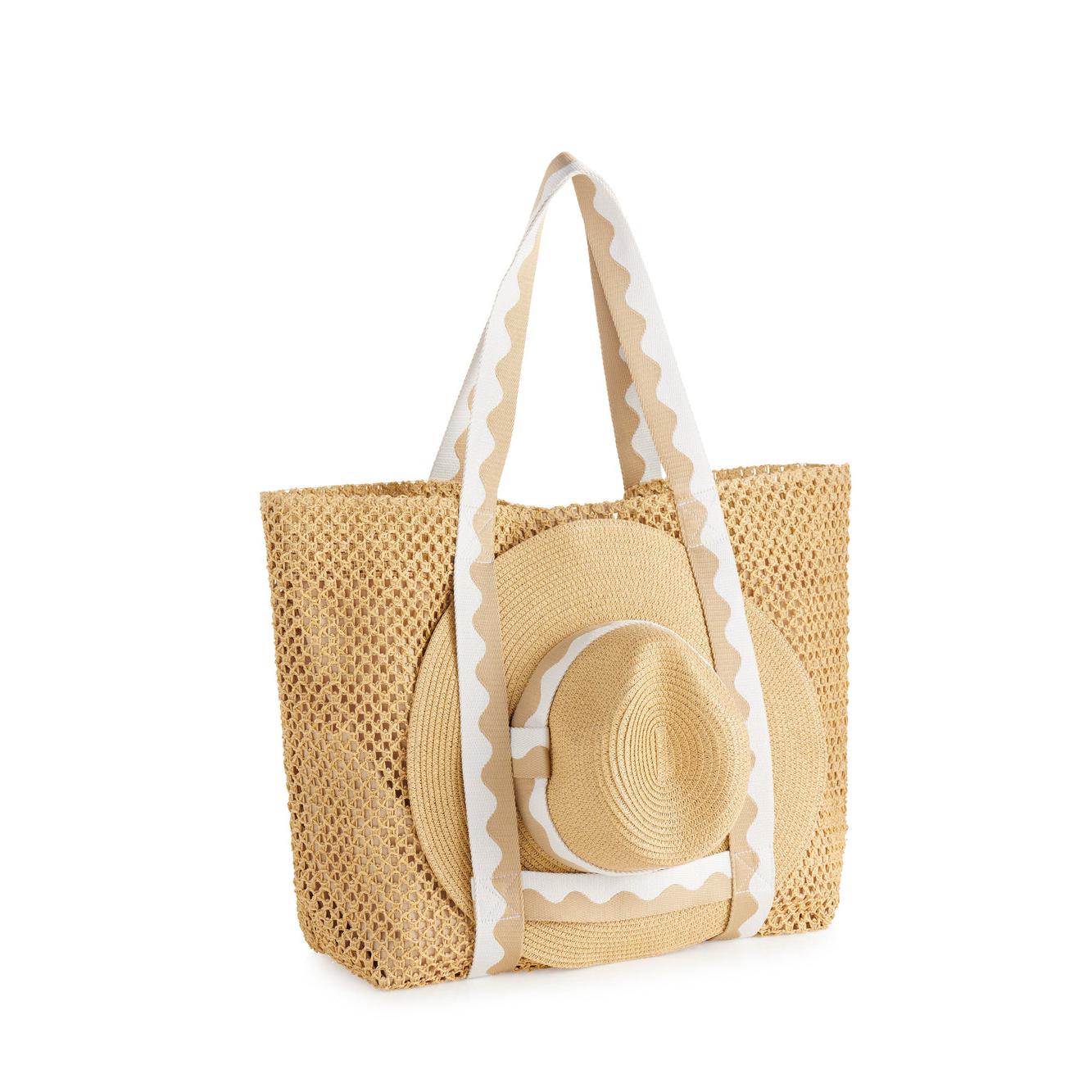 Antigua Tote And Hat Set - Sand